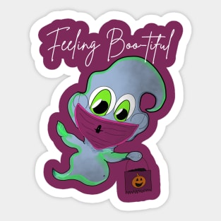 Feeling Boo-tiful! Trick-Or-Treating Ghost Sticker